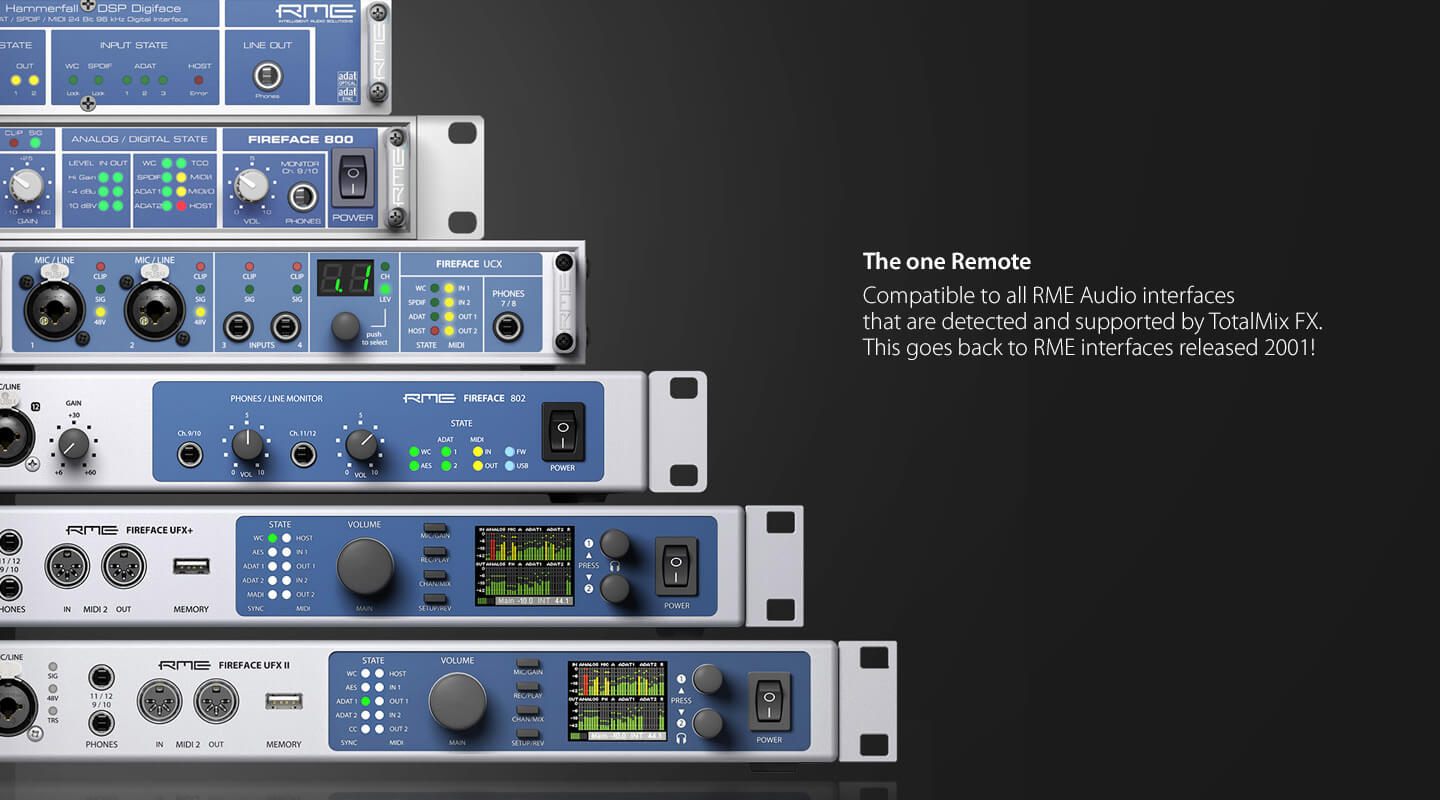 ARC USB | Remote Control for RME Audio Interfaces | TotalMix FX