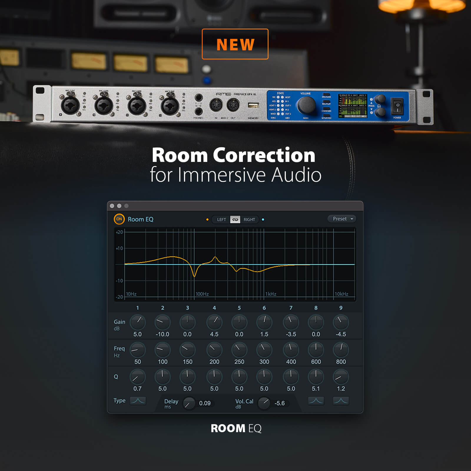 TotalMix FX Room EQ and Crossfeed